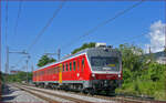 SŽ 813-122 fährt durch Maribor-Tabor Richtung Maribor HBF.