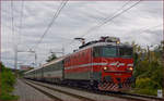 SŽ 342-005 zieht EC158 Croatia durch Maribor-Tabor Richtung Wien.