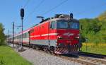 S 342-005 zieht EC158 'Croatia' durch Maribor-Tabor Richtung Wien.