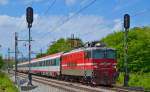 S 342-022 zieht EC158 'Croatia' durch Maribor-Tabor Richtung Wien. /29.5.2013