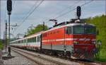 SŽ 342-005 zieht EC158 'Croatia' durch Maribor-Tabor Richtung Wien. /5.5.2015