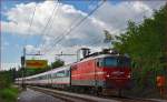 SŽ 342-001 zieht EC158 durch Maribor-Tabor Richtung Wien. /8.9.2015