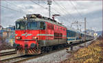 SŽ 342-001 zieht EC 151 durch Maribor-Tabor Richtung Ljubljana. /7.2.2017