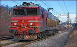 SŽ 363-003 fährt als Lokzug durch Maribor-Tabor Richtung Tezno VBF. /3.1.2018