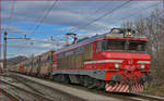 SŽ 363-022 zieht leeren Erzzug durch Maribor-Tabor Richtung Koper Hafen. /9.3.2022