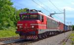 S 363-034 zieht Containerzug durch Maribor-Tabor Richtung Norden.