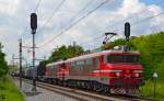S 363-028+363-019 ziehen Gterzug durch Maribor-Tabor Richtung Norden.