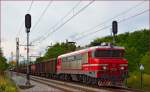 S 363-015 zieht Gterzug durch Maribor-Tabor Richtung Norden. /12.9.2013