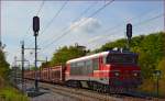 S 363-015 zieht lehren Autozug durch Maribor-Tabor Richtung Norden. /14.10.2013