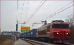 SŽ 363-003 zieht Containerzug durch Maribor-Tabor Richtung Norden.