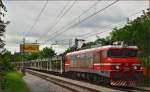SŽ 363-029 zieht Güterzug durch Maribor-Tabor Richtung Norden. /1.8.2014