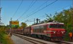SŽ 363-016 zieht Güterzug durch Maribor-Tabor Richtung Norden. /14.10.2014