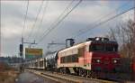 SŽ 363-027 zieht Güterzug durch Maribor-Tabor Richtung Norden. /19.1.2015