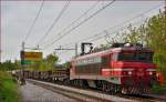 SŽ 363-036 zieht Güterzug durch Maribor-Tabor Richtung Norden. /30.4.2015