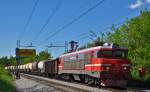 SŽ 363-017 zieht Güterzug durch Maribor-Tabor Richtung Norden. /7.5.2015