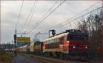 SŽ 363-009 zieht Güterzug durch Maribor-Tabor Richtung Norden. /15.12.2015