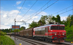 SŽ 363-023 zieht Güterzug durch Maribor-Tabor Richtung Norden, /20.5.2016