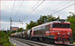 SŽ 363-030 zieht Kesselzug durch Maribor-Tabor Richtung Norden. /7.9.2016