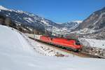 541 017 + 541 107 mit TEC 41857 am 02.03.2013 bei Angertal.