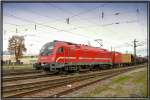 E-Lok 541 006 der Slowenischen SZ fhrt mit einem Gterzug aus dem Bahnhof Knittelfeld.
20.10.2007