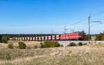 541 109 und SZ 541 00 1 sowie 541 103 als Schublok mit dem 48400 (Koper tovorna - Jesenice) bei Črnotiče 4.10.26