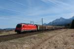 Am 02.04.2012 fuhr 541 010 mit einem Gterzug nach Villach Sd und konnte bei Finkenstein fotographiert werden.