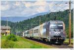 541-101 (Swarovsky) mit dem EC211 (Villach - Beograd). Ledenitzen, 21.8.2009. *** ende der 541er-serie ***