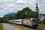 SZ 541.101  Leonardi da Vinci , unterwegs mit dem D 211  Sava  (Villach - Vinkovci), am 04.07.2013 in Finkenstein.