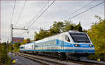 SŽ 310-005 fährt durch Maribor-Tabor Richtung Maribor HBF.