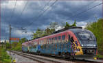 SŽ 312-104 fährt durch Maribor-Tabor Richtung Maribor HBF.