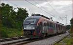 SŽ 312-104 fährt durch Maribor-Tabor Richtung Maribor HBF.