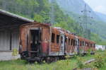 Slowenien: Ausgebrannte Gomułka SZ 315-203 in Jesenice / Aßling 18.05.2019