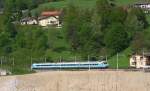 Pendolino am 1.5.2013 in der Flusskurve der Savinja bei Maria Gradec auf dem 
Weg nach Maribor.