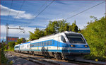 SŽ 310-005 fährt durch Maribor-Tabor Richtung Maribor HBF.