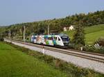 Die 312 002 als Regionalzug nach Ljubljana am 05.10.2017 unterwegs bei Spodnja Brežnica.