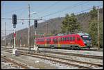 312-005 fährt am 14.02.2019 in den Bahnhof Borovnica ein.