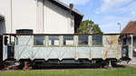 Ein Schmalspur-Personenwagen, Klasse IV war Ende August 2019 im Eisenbahnmuseum Ljubljana zu entdecken.