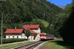 814 020 als R 4205 (Jesenice(SL)-Nova Gorica) in Hudajužna 9.9.20