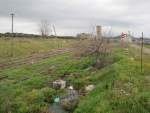 Die Reste vom frheren Bahnhof Villar de Plasencia am 13.02.2011.