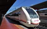 Hier 449 004-1 als A5570 von Castello de la Plana nach Madrid Chamartin, dieser Triebzug stand am 10.3.2012 in Madrid Chamartin.