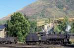 Das Foto von Lok 19 der Kohlenbahn Ponferada-Villablino entstand 1988. Von Villablino aus wurden noch Gruben von den Dampfloks bedient. Die Strecke nach Ponferada war schon in den Händen der Dieselloks.