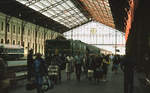 Der sehr gepflegte Bahnhof Madrid Principe Pio ist der ursprüngliche Ausgangspunkt der Eisenbahn durch die Sierra de Guadarrama in den Norden Spaniens.