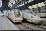 449 032-2 und 449 ??? der RENFE als R16 nach Tortosa treffen auf 130 035-9 (Bombardier/Talgo 250) als Alvia im Bahnhof Barcelona-França (Estació de França) (E).
[18.9.2018 | 16:04 Uhr]