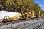 Auch Gleisbaumaschinen waren im Eisenbahnmuseum von Katalonien ausgestellt.