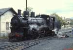 Lok 31 der meterspurigen nordspanischen Kohlenbahn Ponferrada - Villablino am 04.05.1984 in Ponferrada.