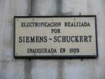 Mallorca/Palma,04.01.06,Erinnerungstafel an den Lieferant der elektrischen Ausstattung.