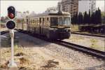 Ein Regionalzug aus Inca fhrt in den Bahnhof von Palma. (Archiv 27.09.1991)