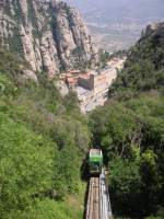 MONISTROL DE MONTSERRAT (Katalonien/Provinz Barcelona), 08.06.2006, Funicular Sant Joan oberhalb des Klosters Montserrat