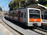 Normalspurzug 112.64 am 08.03.2008 in der Station La Foresta am Stadtrand von Barcelona, auf dieser Strecke fahren die Linien S1, S2, S5 und S55