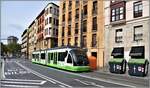 CAF Tram 403 auf dem Einspurabschnitt in der Erribera Kalea in Bilbao.(25.09.2019)
